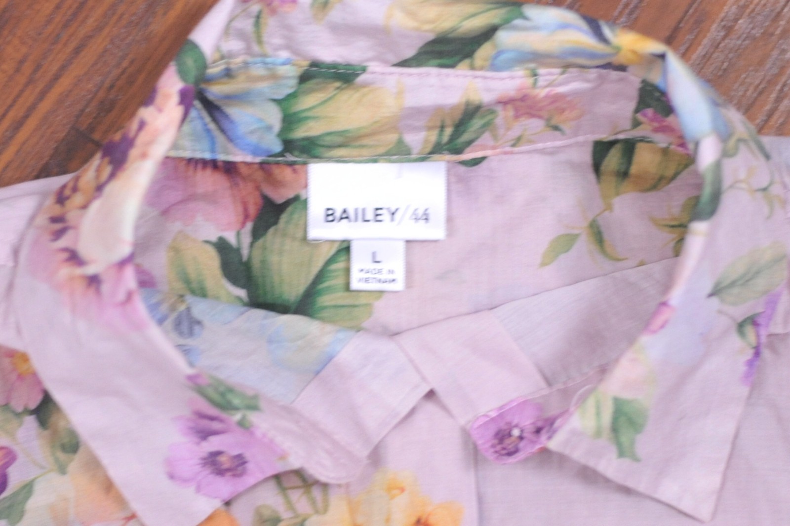 Bailey 44 Sheer Long Sleeve Floral Button Front Blouse Women’s Large L