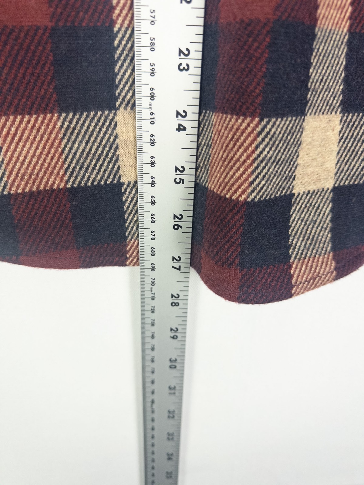 Faherty Legend Sweater Shirt Womens S Plaid Flannel Button Up Red Navy Tan