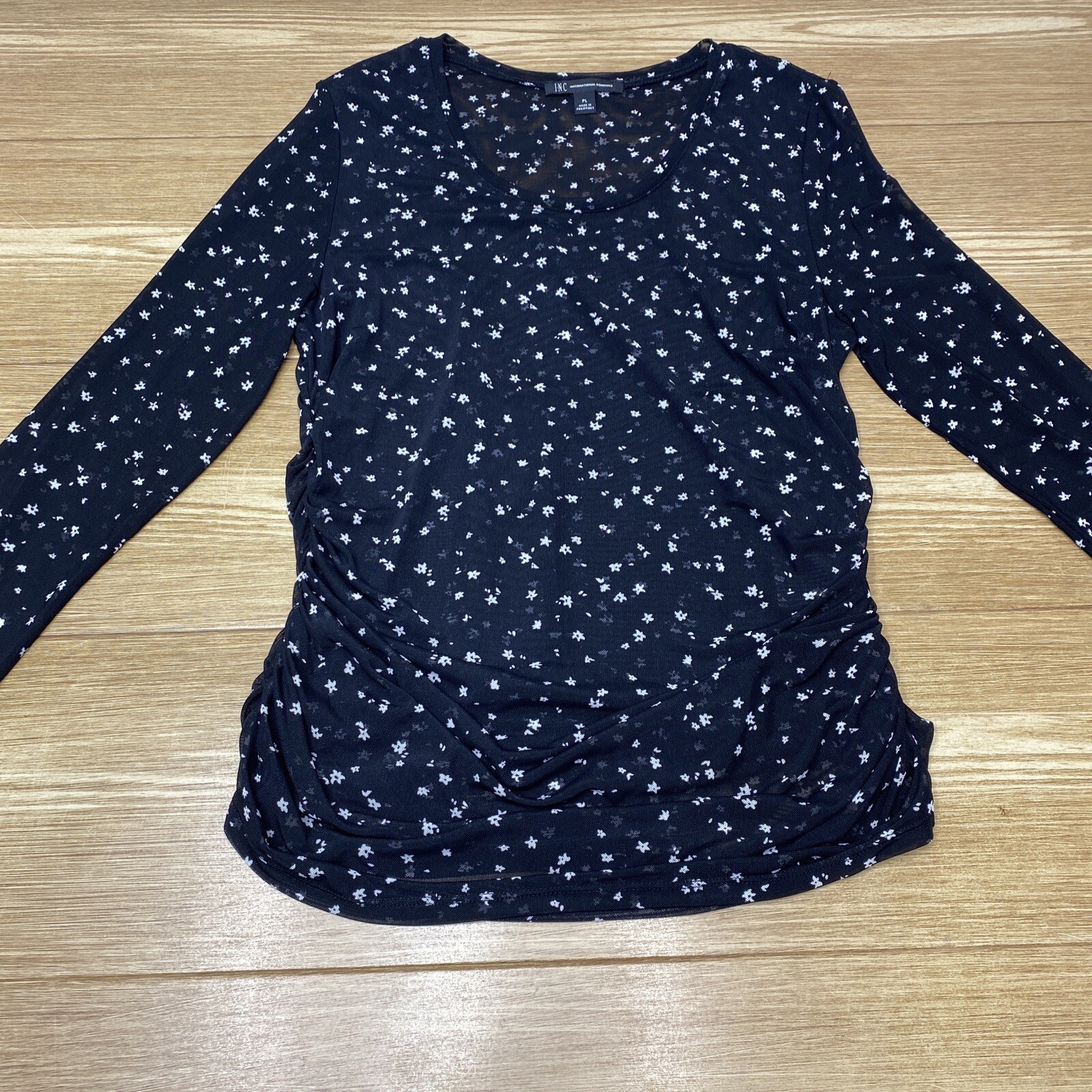 Blusa Para Mujer Transparente INC International Concepts Manga Larga Talla LP