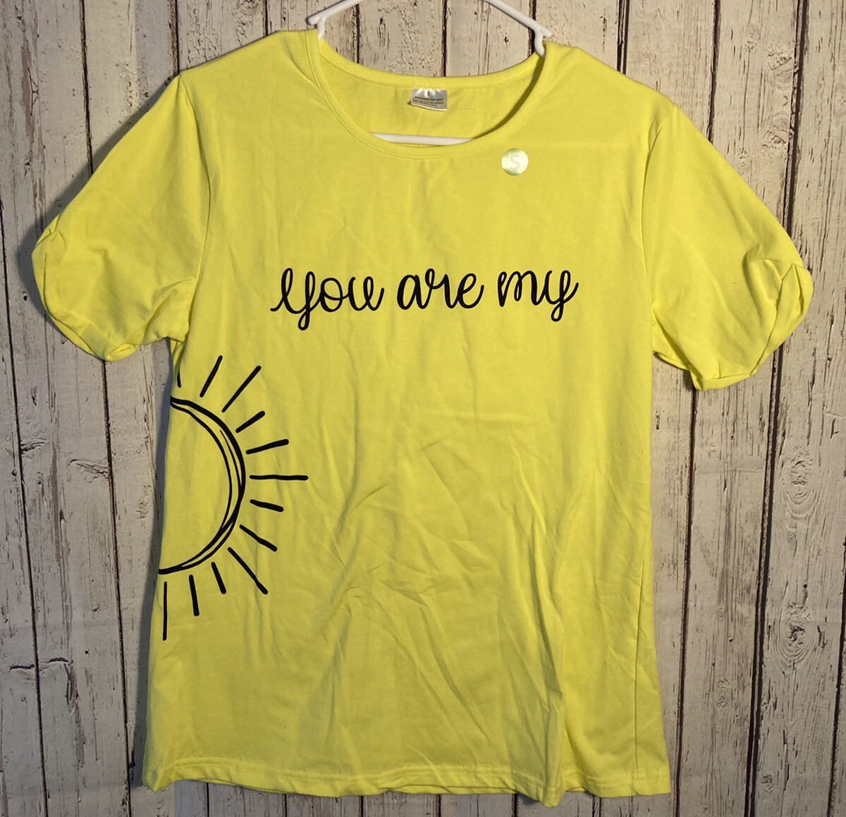 You Are My Sunshine Yellow T Shirt Women’s New Size Large