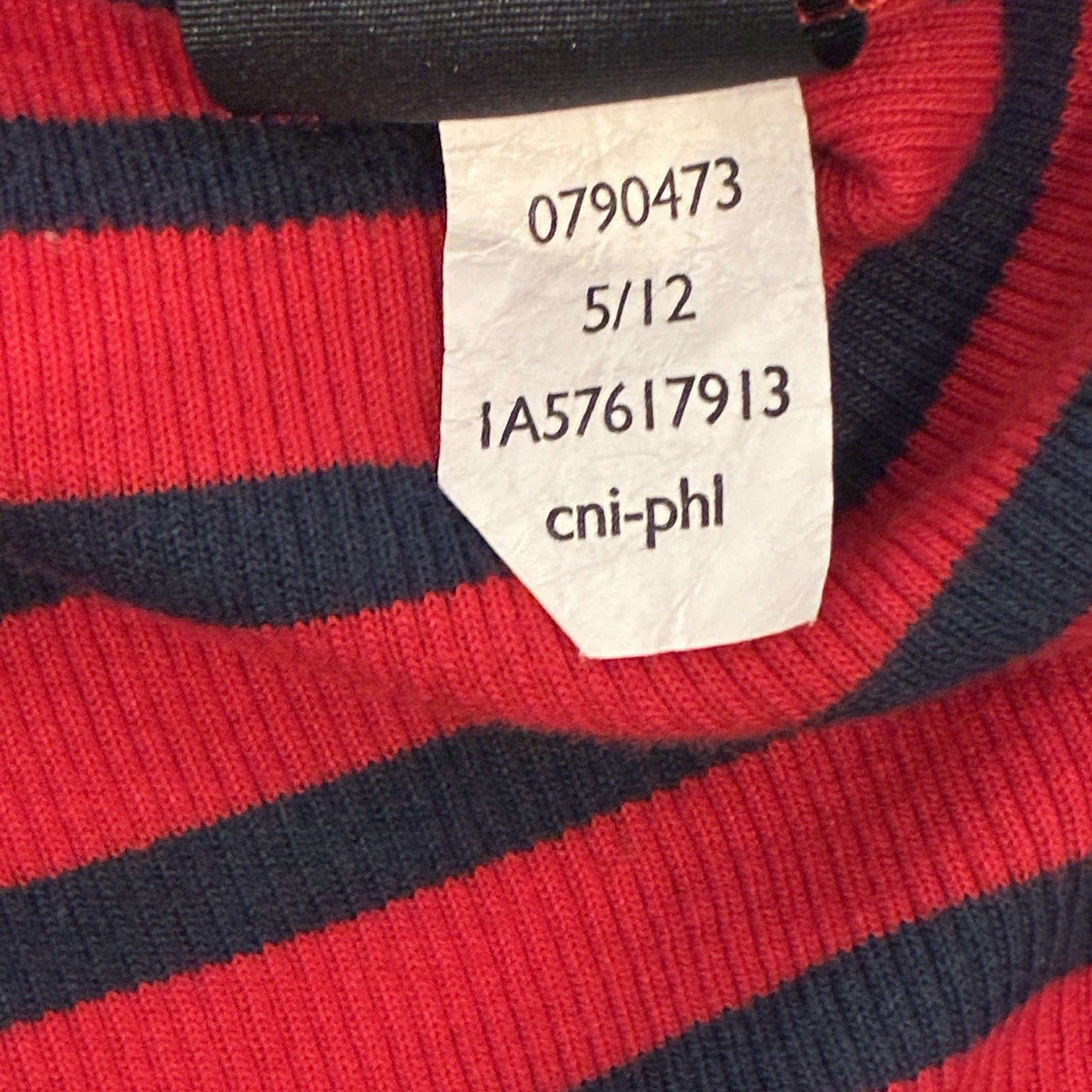 VTG Y2K Tommy Hilfiger Striped Johnny Collar Polo Shirt M Red 3/4 Sleeve Preppy
