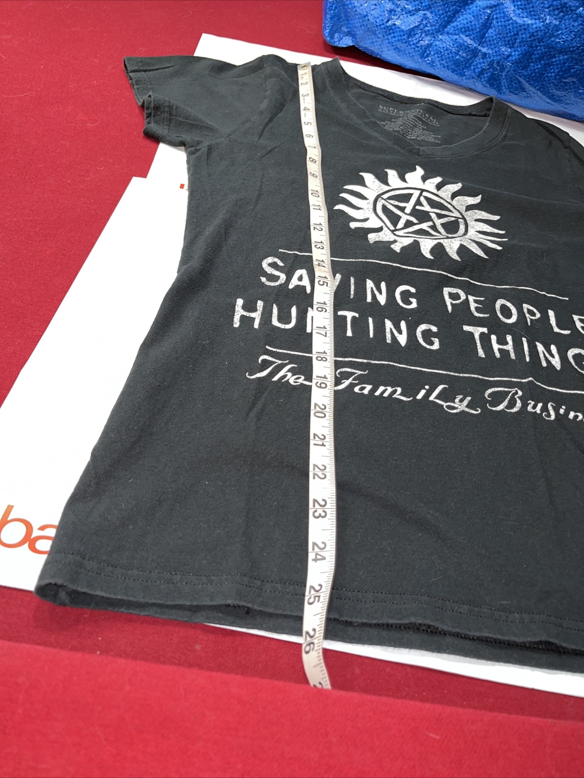 2XL WOMENs Supernatural T SHIRT Saving People, Hunting Things.” V-neck TV Series