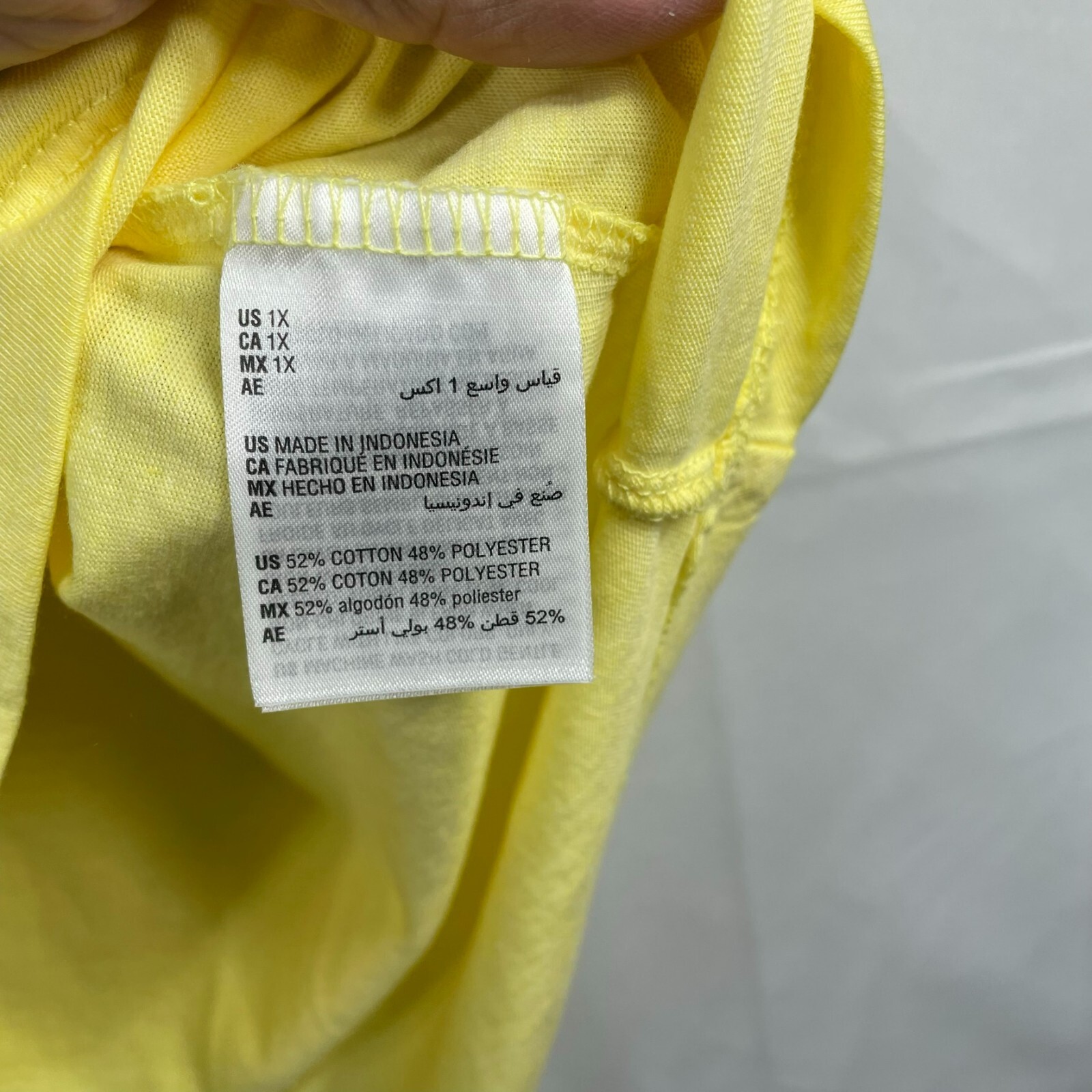 Style and Co Shirt Womens Plus Size 1X Yellow Short Sleeve V-neck Top New