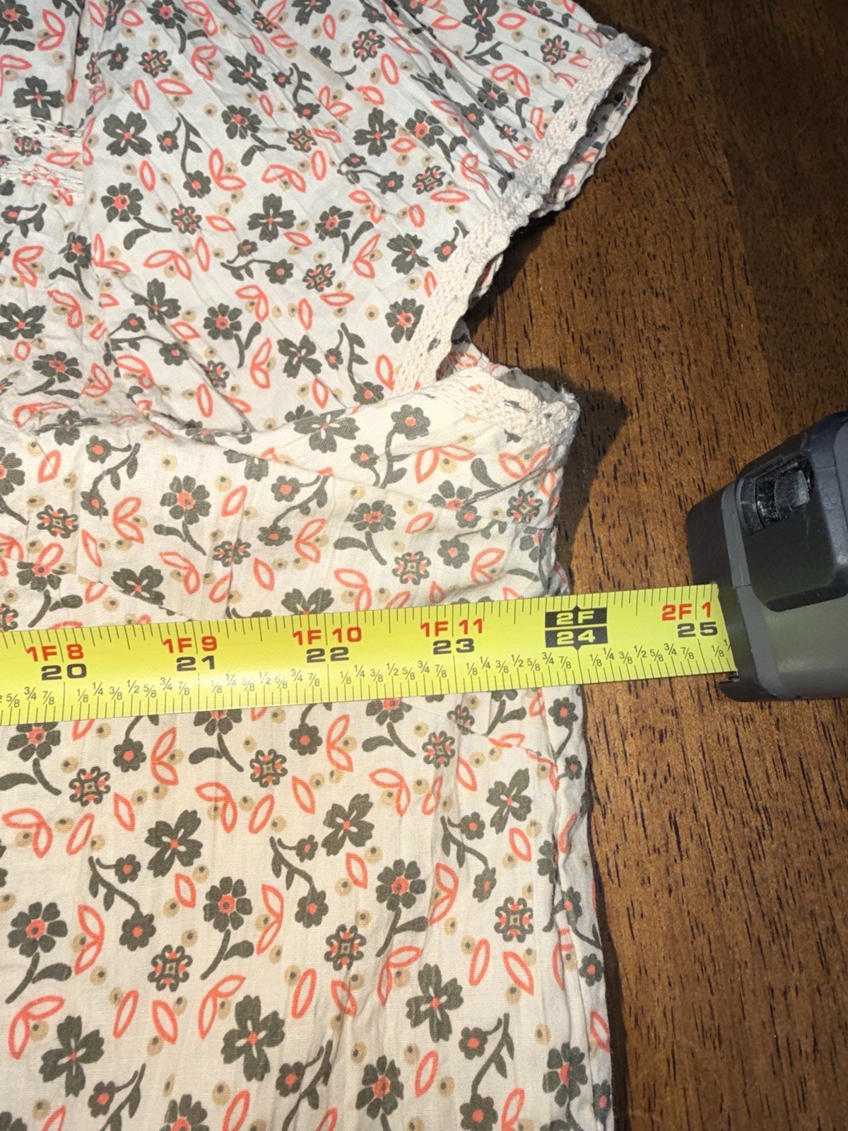 Route 66 Womens XL Floral Peasant Blouse Cottagecore Pintuck Crochet ShortSleeve