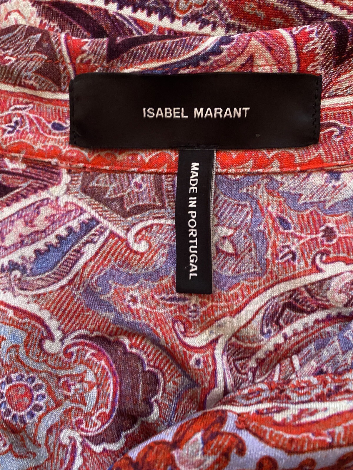 NWOT ISABEL MARANT Runway “Macao” Paisley Top SZ 42 Pink Purple Milena Shirt