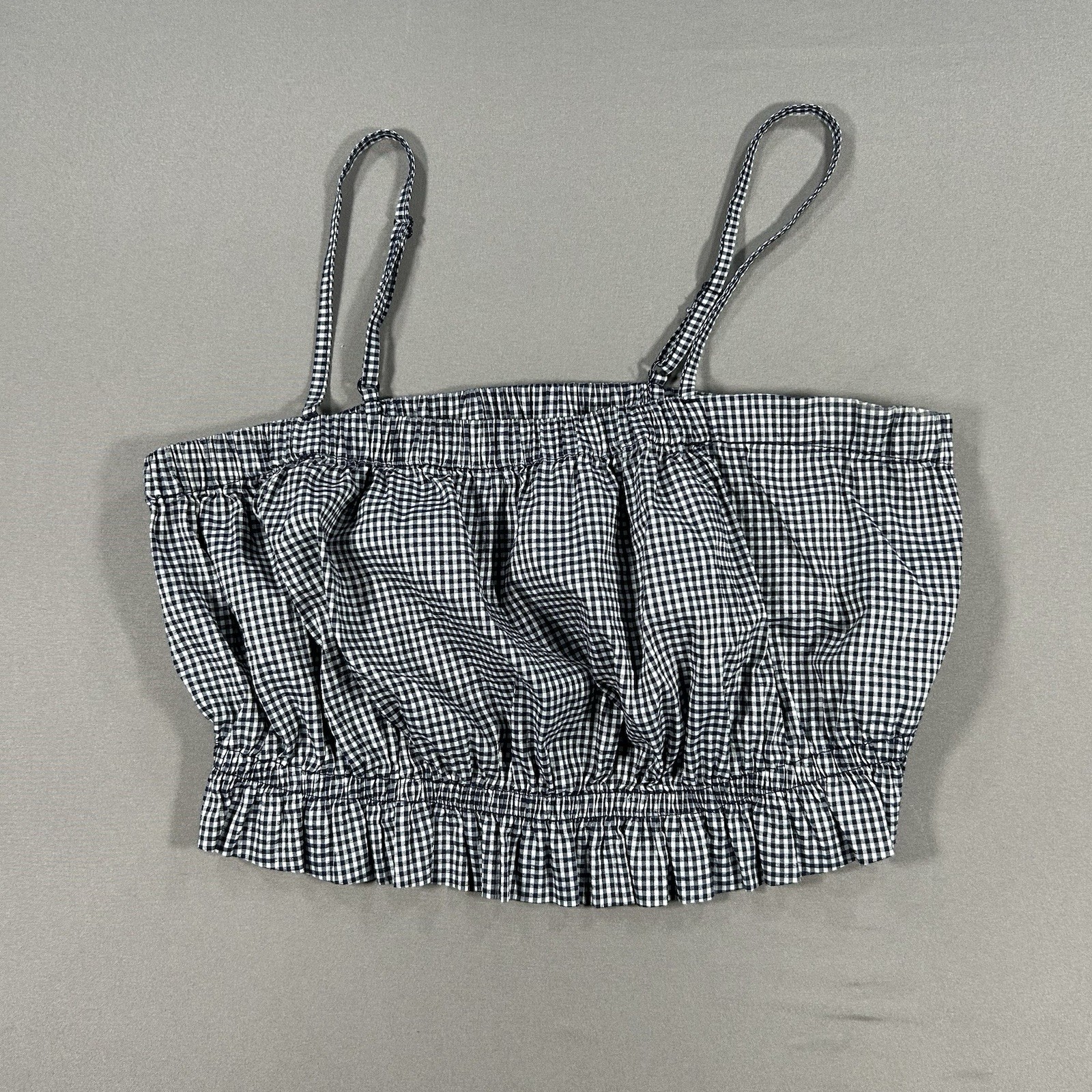 Kimchi Blue Ruffle Lace Trim Camisole Cropped Top Womens Size Small