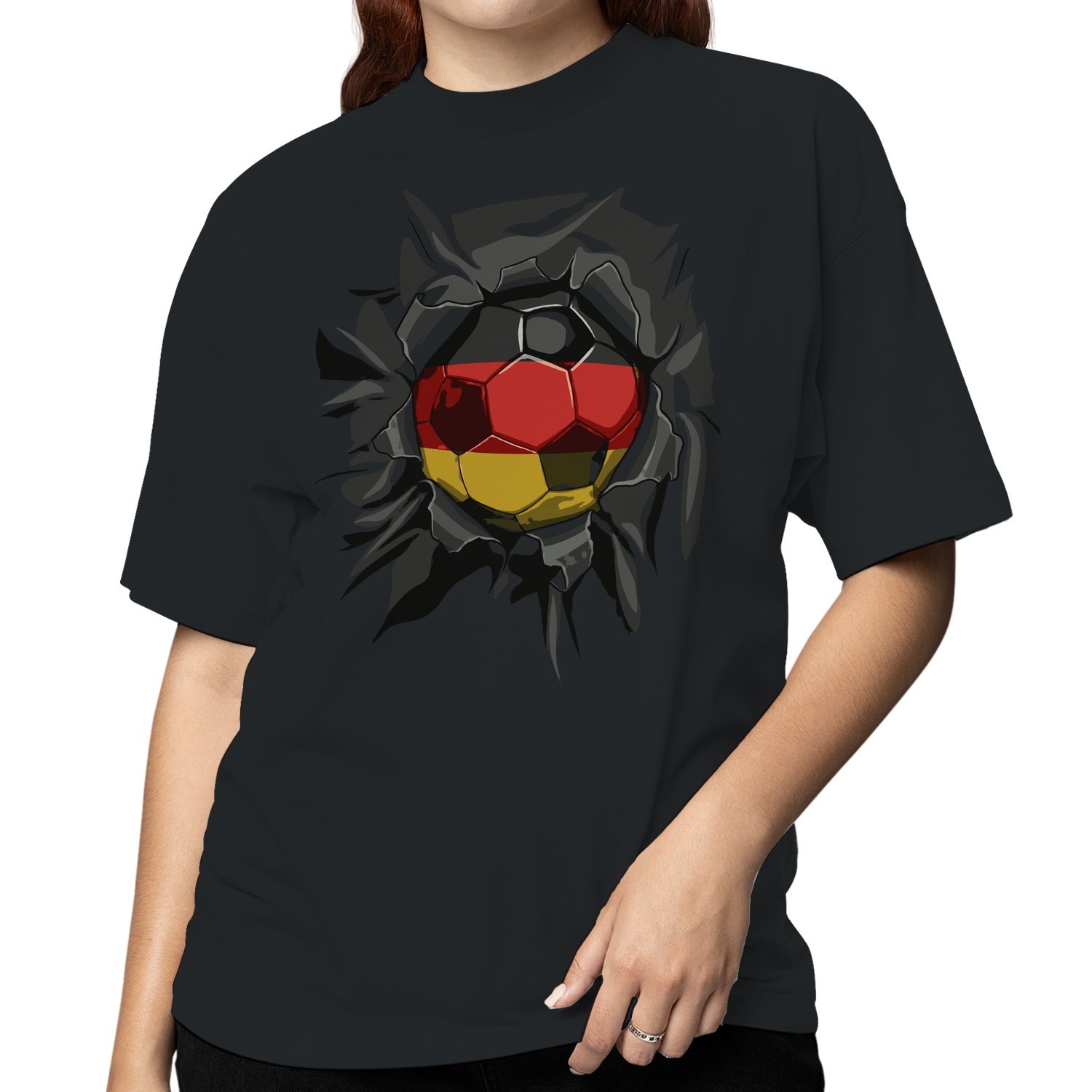 Germany Soccer Ripped Women’s T-shirt