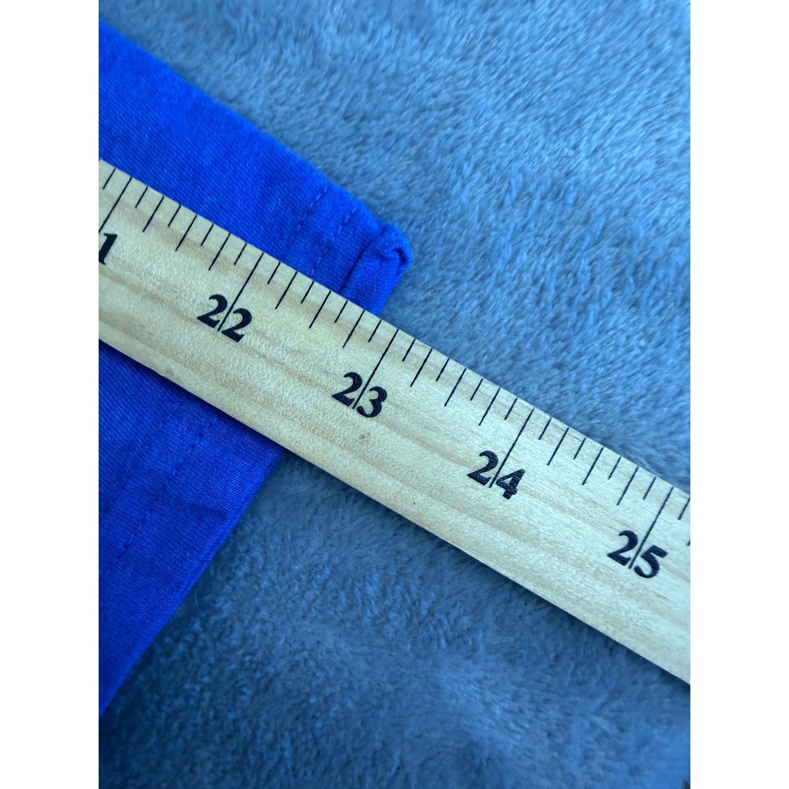Time and Tru Womens XL 16-18 Royal Blue Heather Long Sleeve Crewneck Tee Shirt