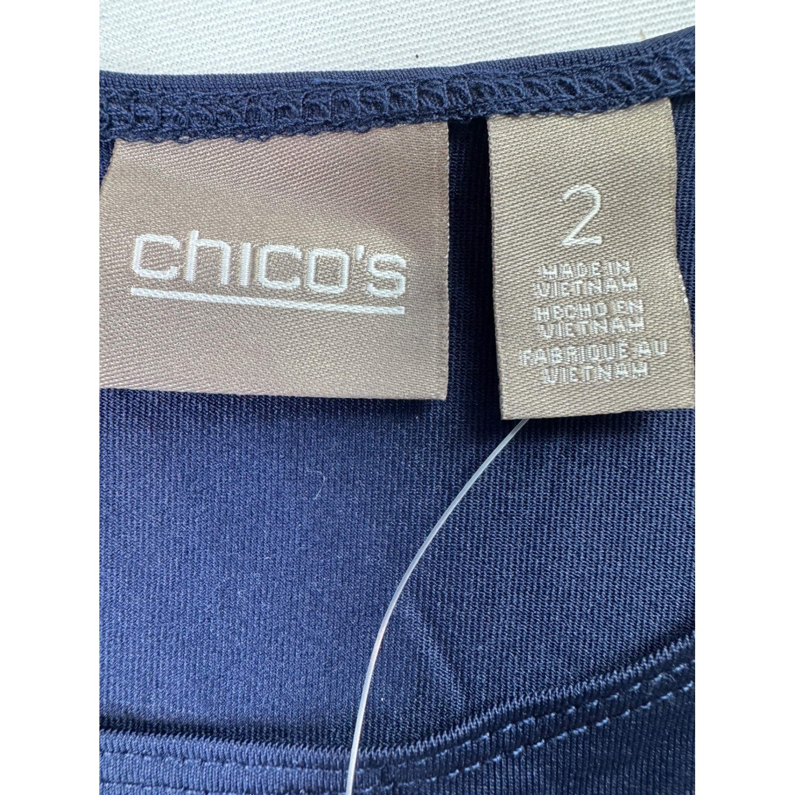 Chico’s Microfeel Timeless Tank Basic Knit Deep Navy Blue Size 2 Large