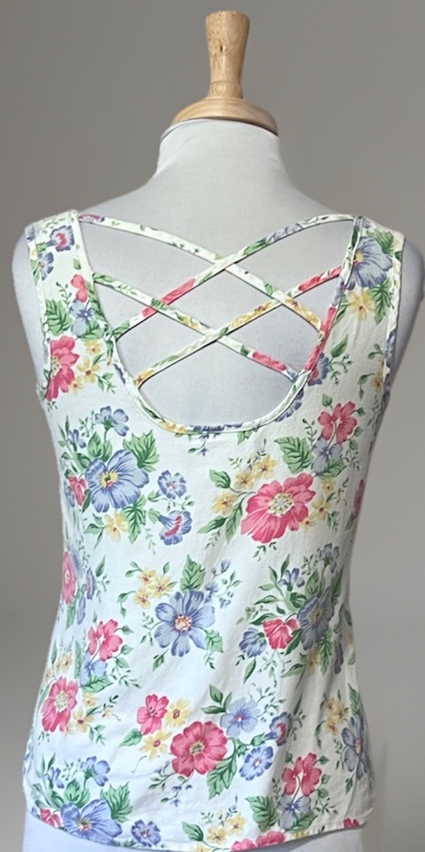 Thats Me Womens M Fairy Cottagecore Floral Vintage 90s Strappy Tank Top