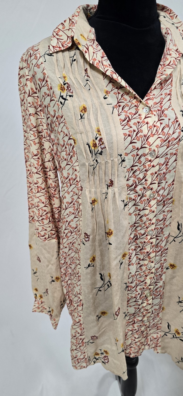 Jane And Delancey blouse women M floral long sleeve boho peasant cottagecore