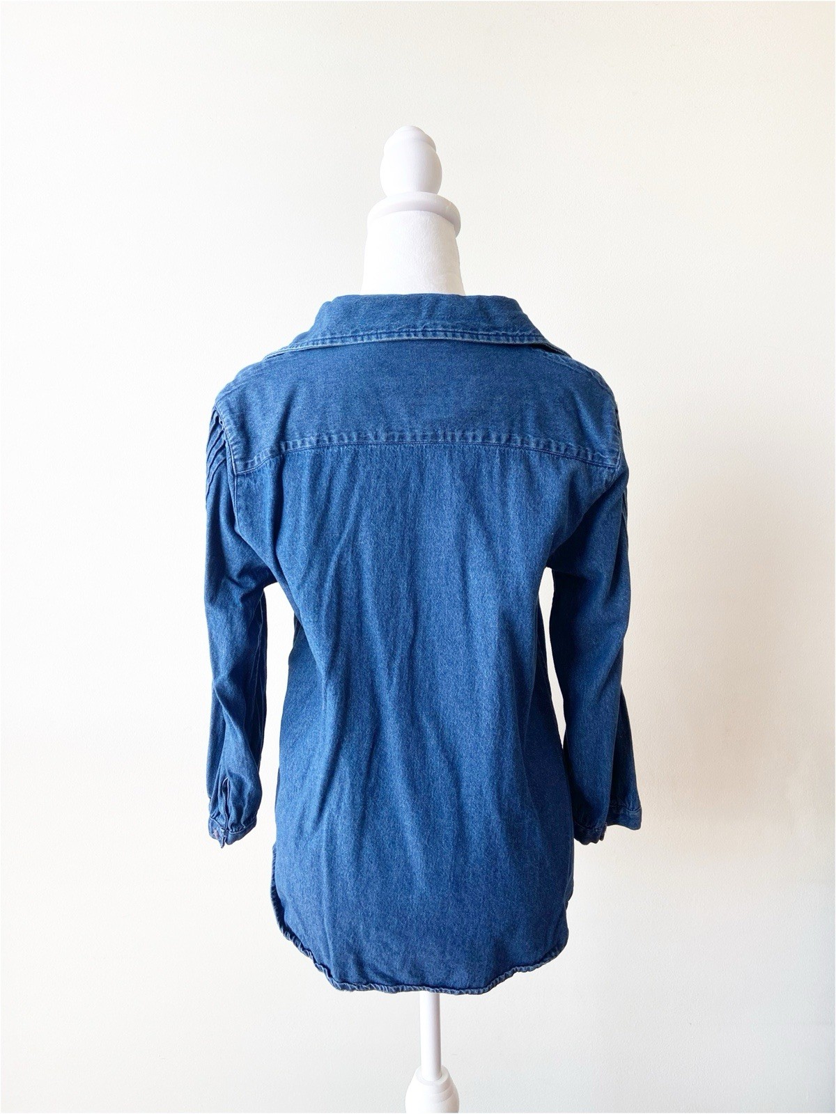 Citicraze Blue Denim Collared Button Front Shirt Size M