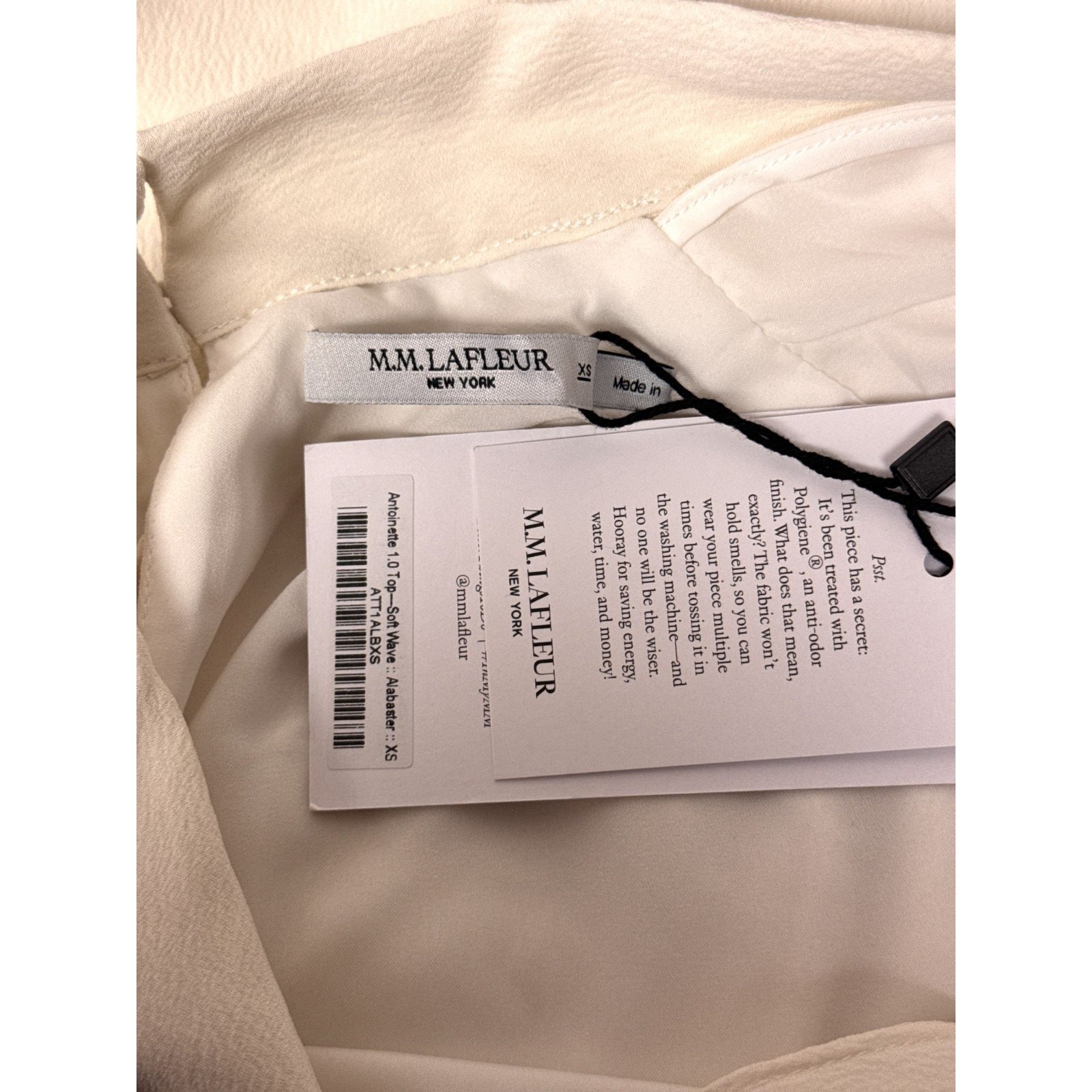 New MM LaFleur Top XS Womens Antoinette Blouse Soft Weave Cross Front