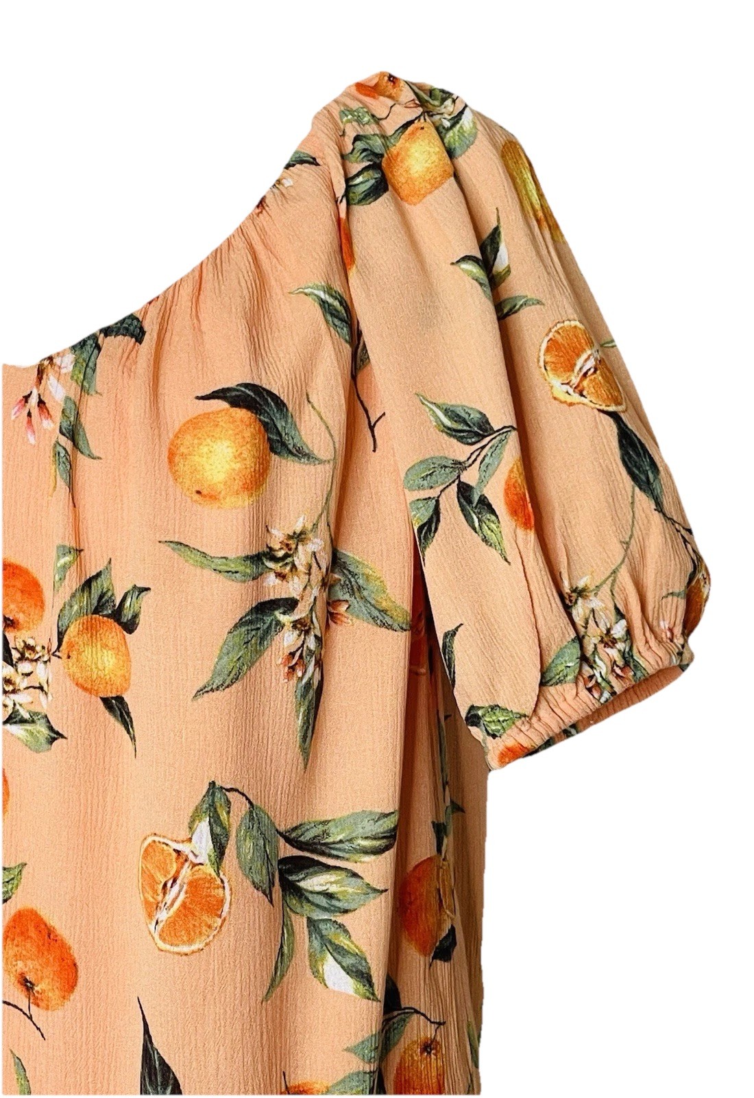 LOFT Top Orange Tropical Beach Resortwear Women’s Sz M Relaxed Fit Blouse Summer