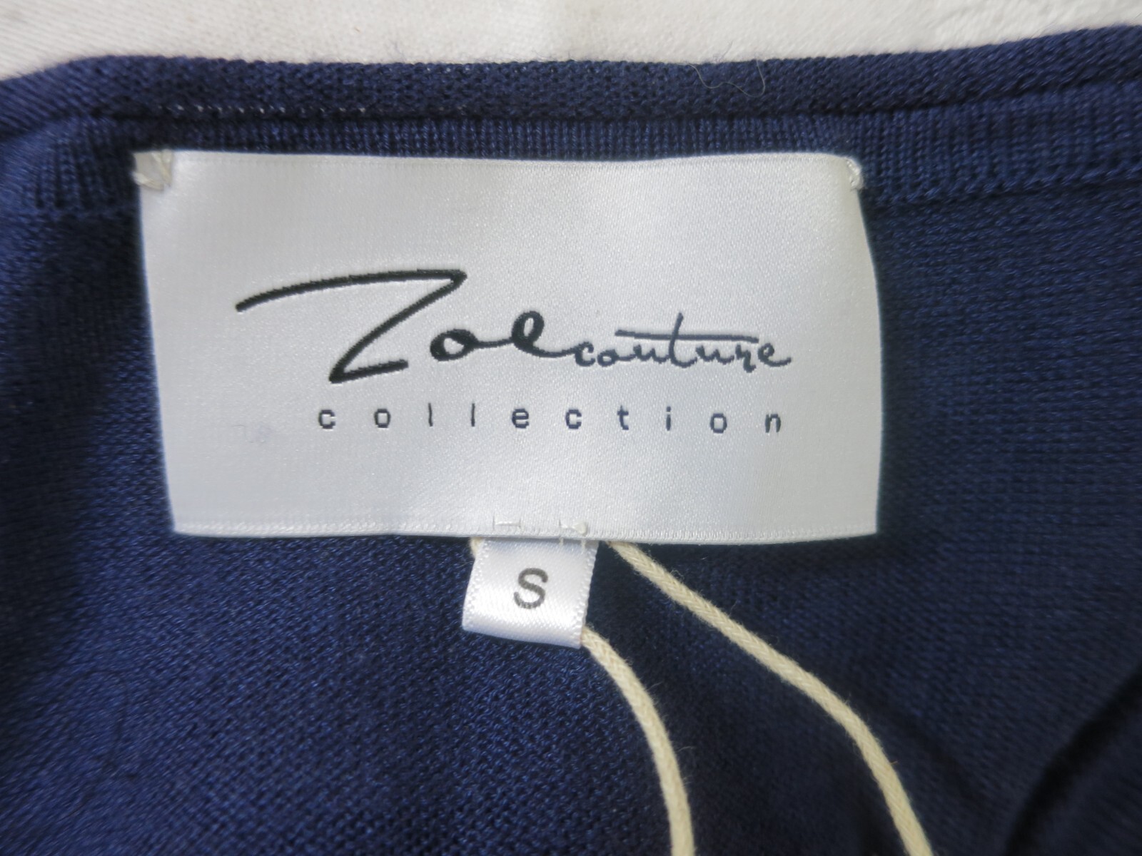 Zoe Couture Silk V Neck Pull Over Sweaters Blue Pale Gray 3/4 Sleeve Lot of 2 S