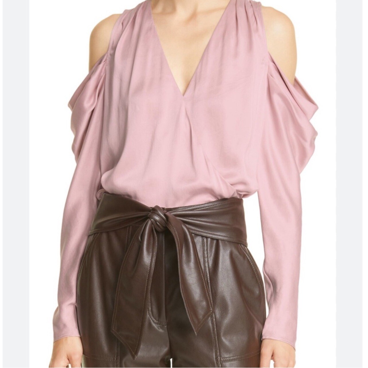 Jonathan Simkhai Pink Silk Drop Shoulder Remington Blouse XS NWT