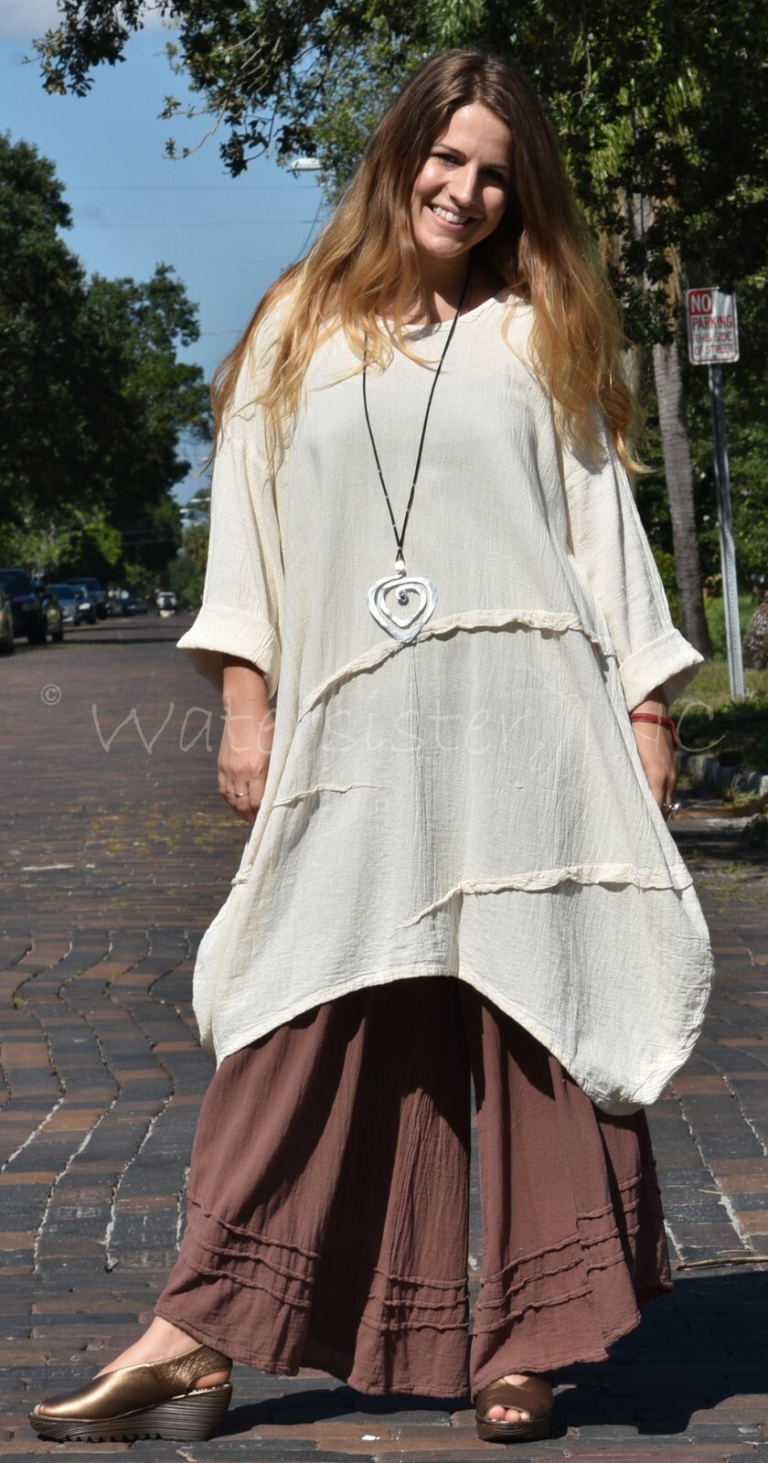WATERSISTER Cotton Gauze DIVA Tunic Balloon Top 1(M/L/XL) 2(1X/2X) oh my COLORS