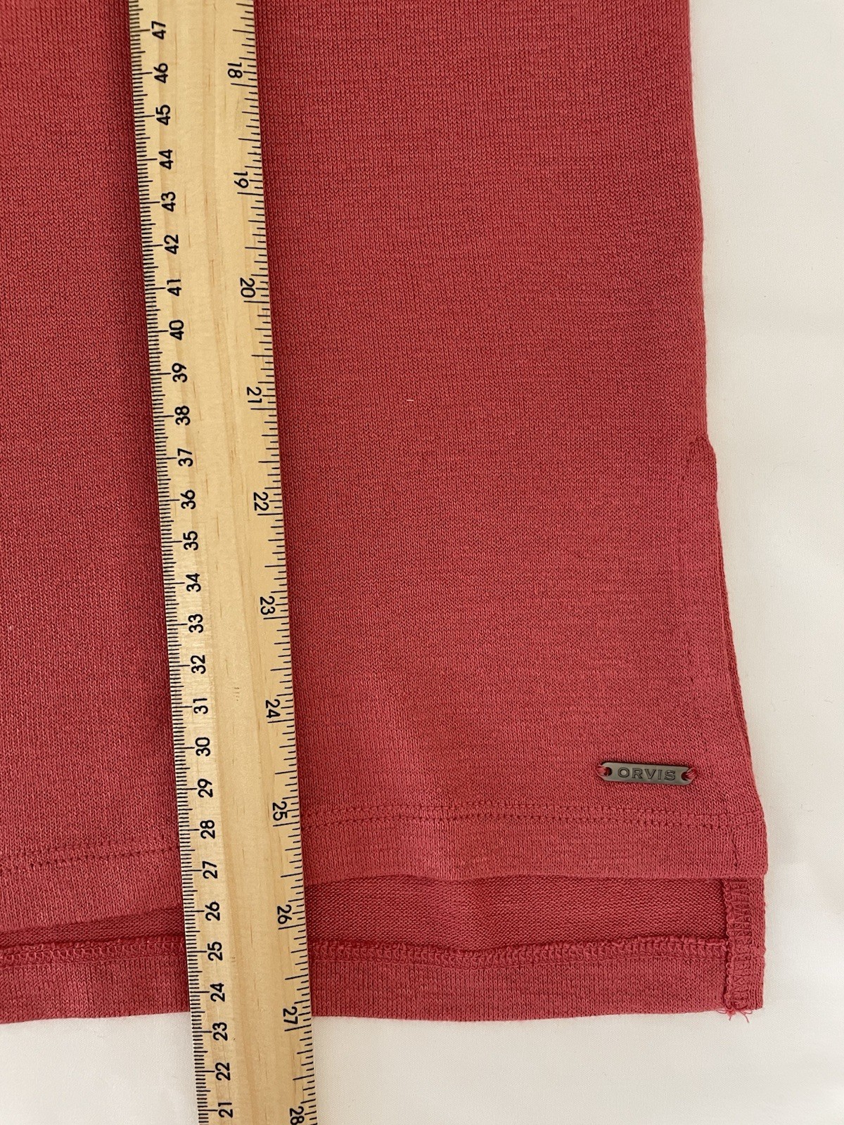 Orvis Top Womens Medium M New Orange Short Sleeve Knit NWT