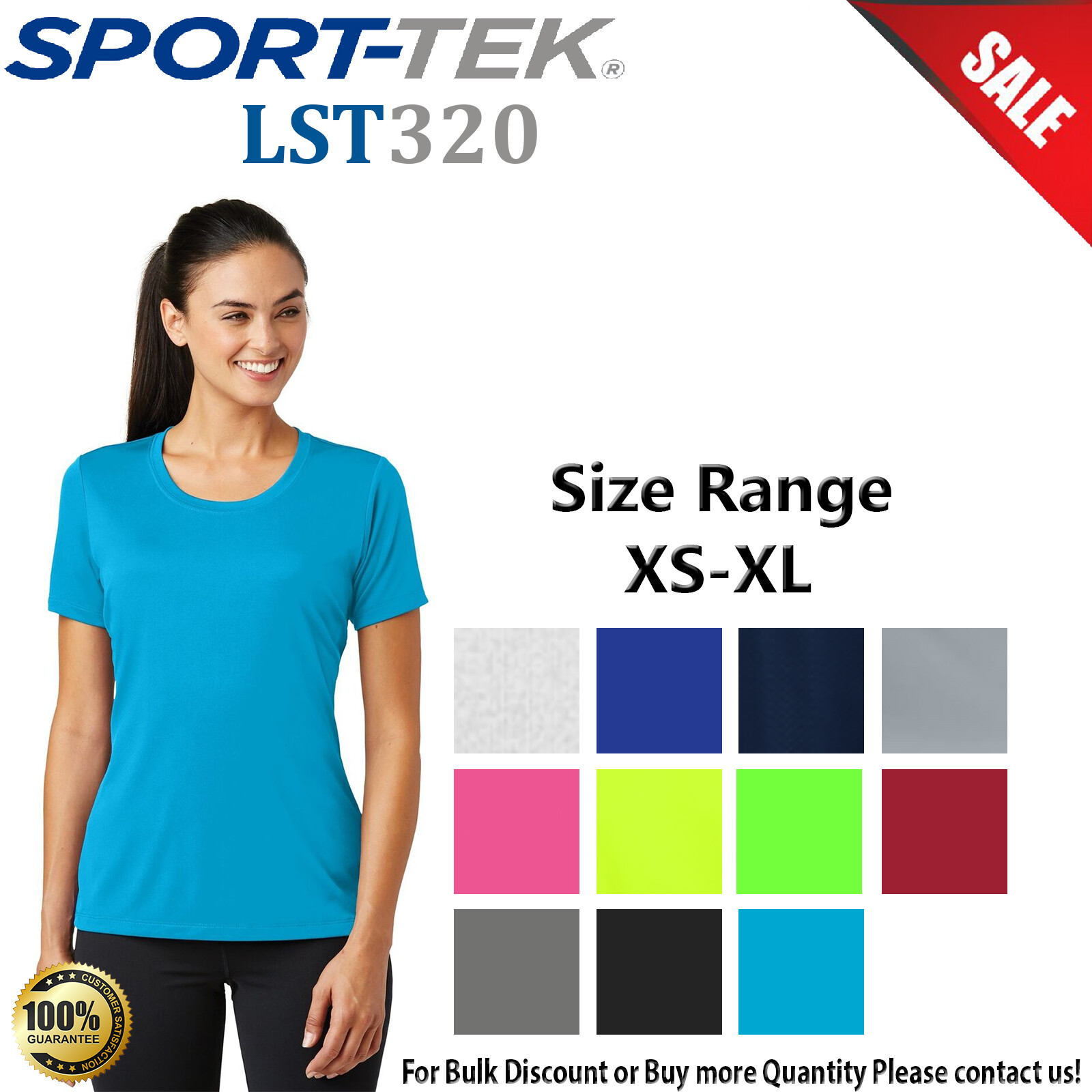Sport-Tek Womens Short Sleeves Polyester PosiCharge Tough T-Shirt LST320