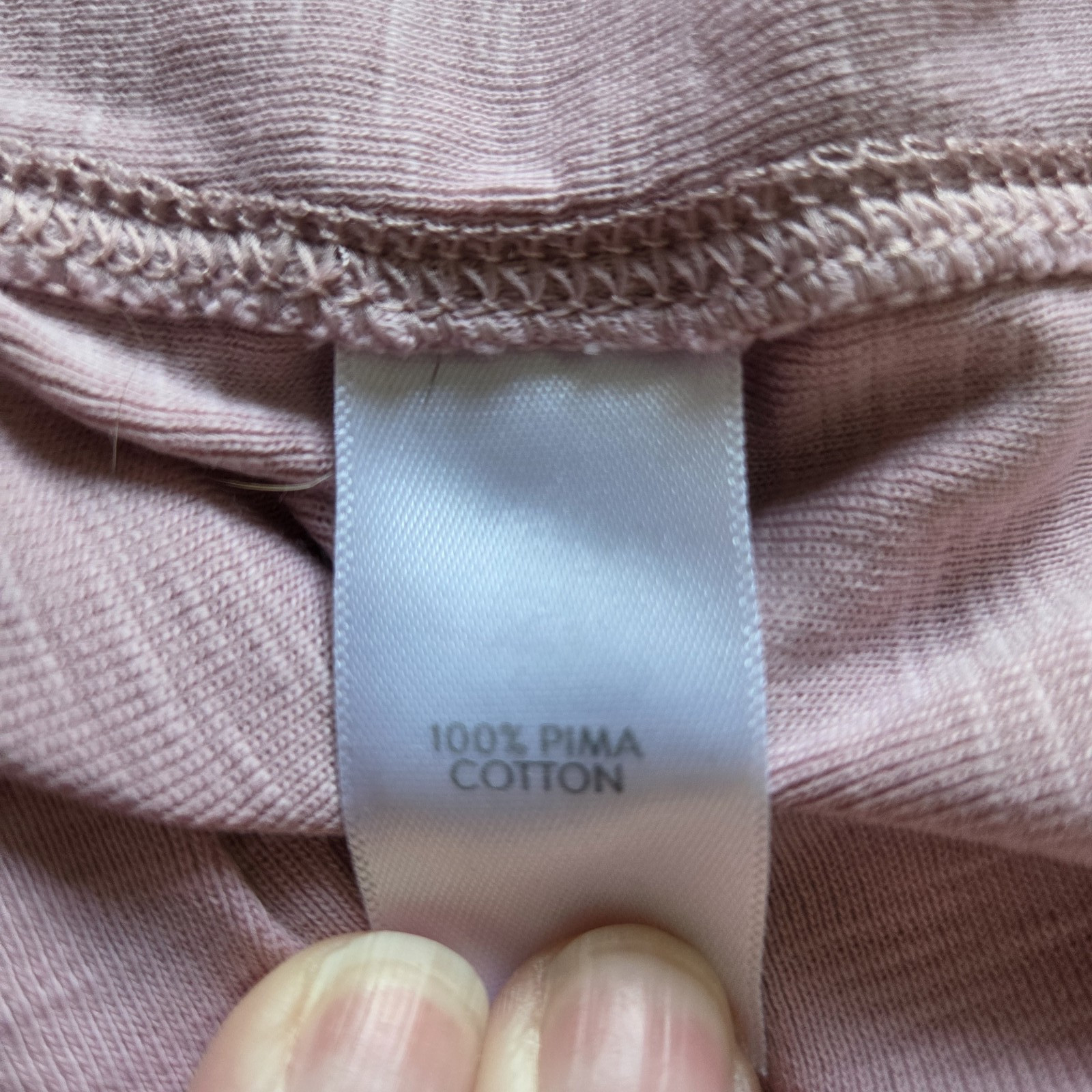 J Jill Womens Pullover Top Large Soft Pink Pima Cotton Elliptical Long Sleeve