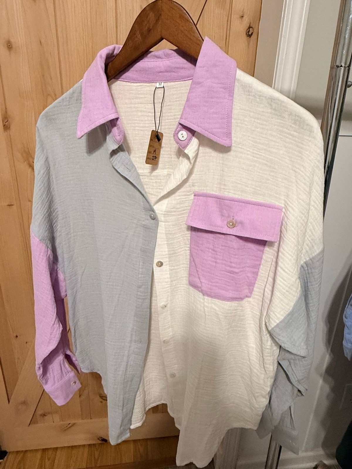 Multi Colored Button Down Top