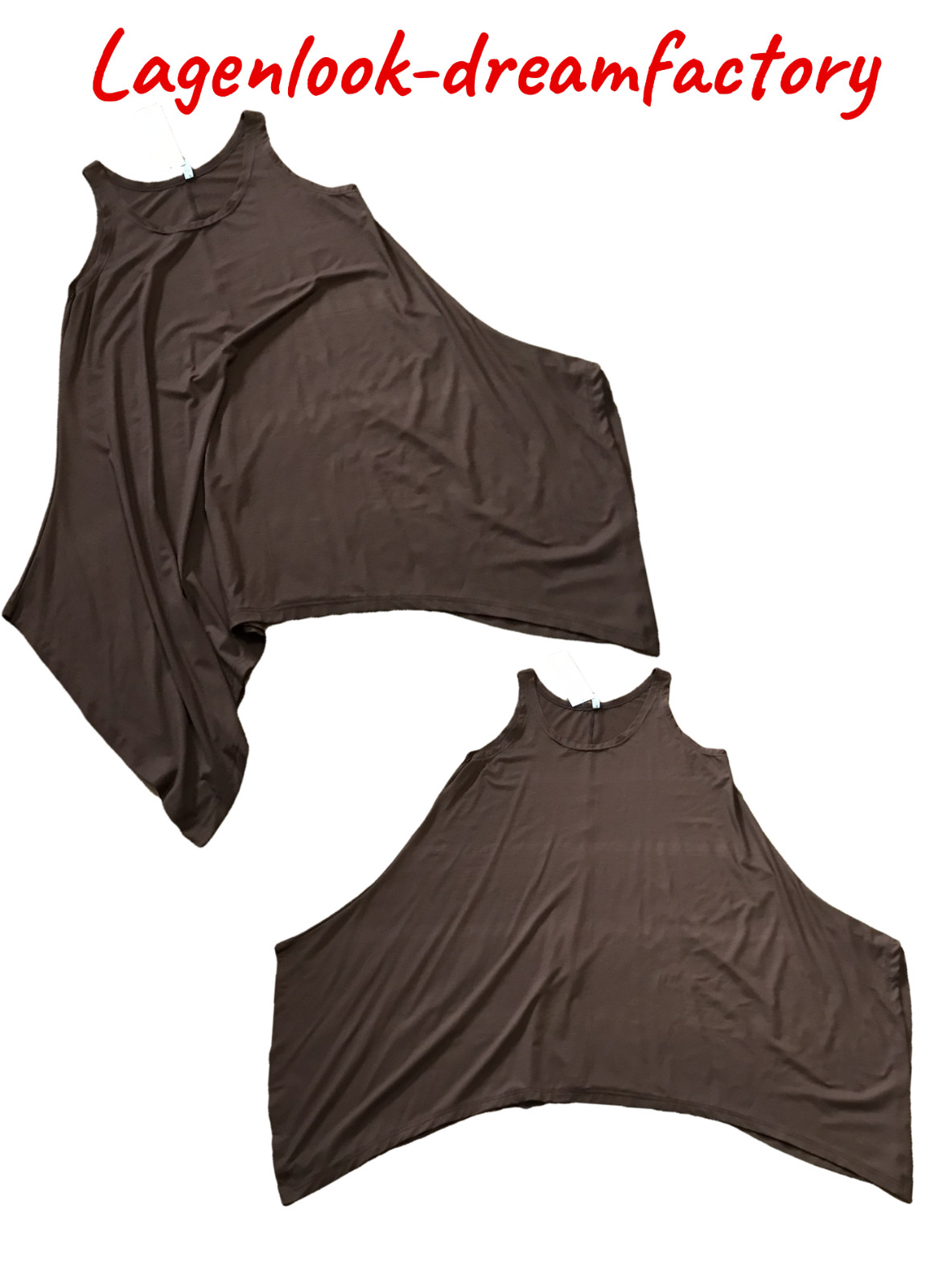 Myo Sophisticated Zipfel-Long-Top Tunic Shirt Chocolate 44,46, 48, XL, XXL