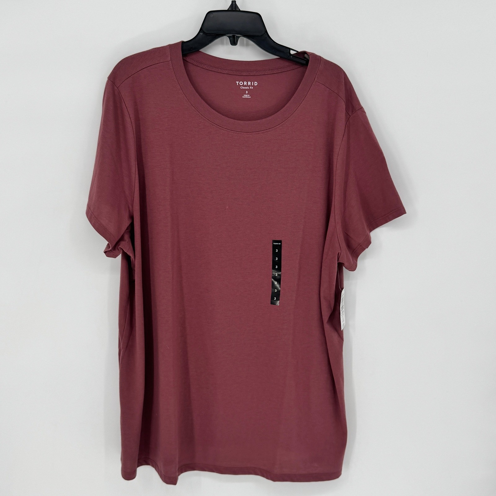 Torrid Everyday Signature Jersey Crew Neck Tee Wild Ginger 3 3X Plus Size New