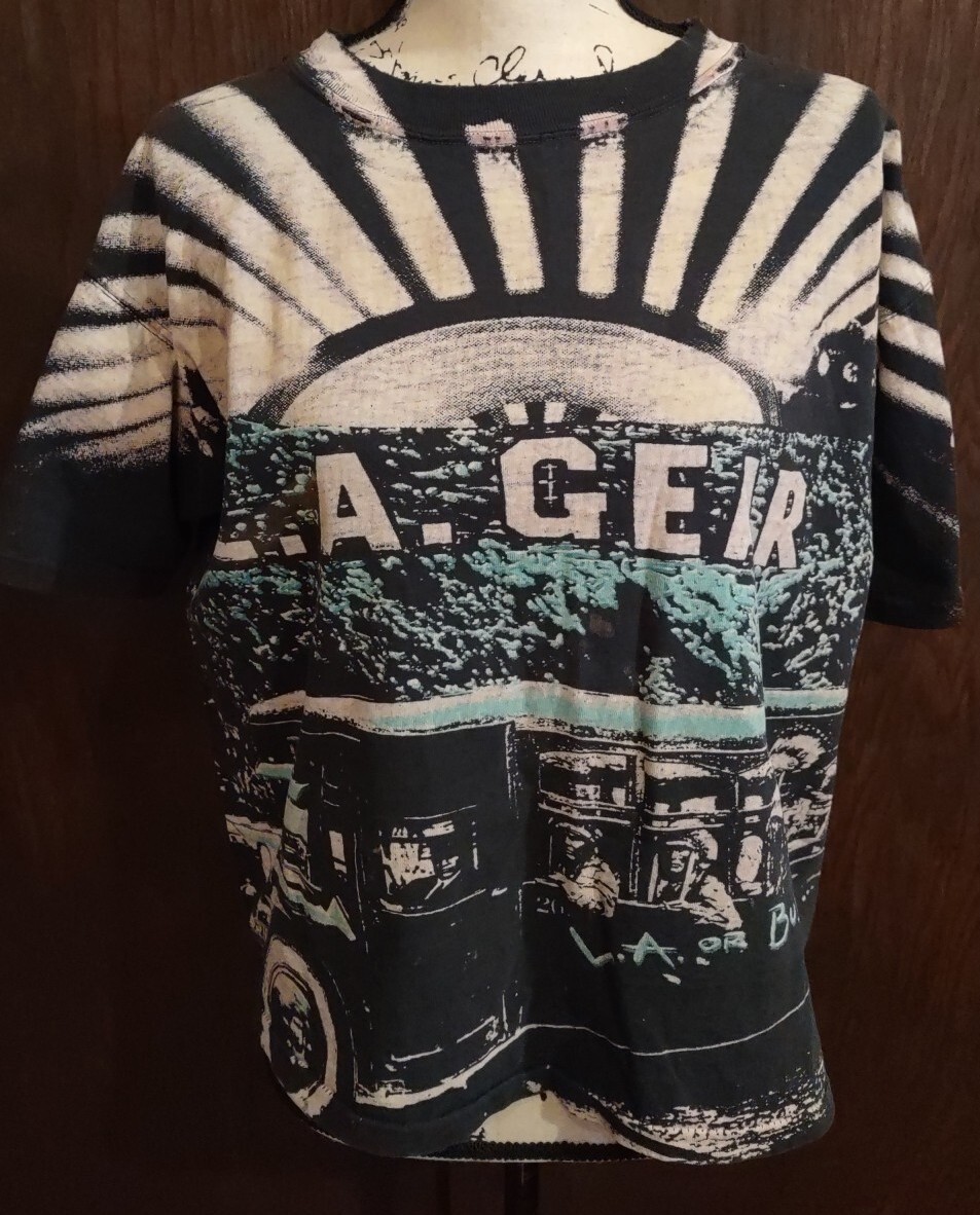 Vintage 90s LA Gear Crop Top T Shirt Tee One Size XL Made in USA Single Stitch