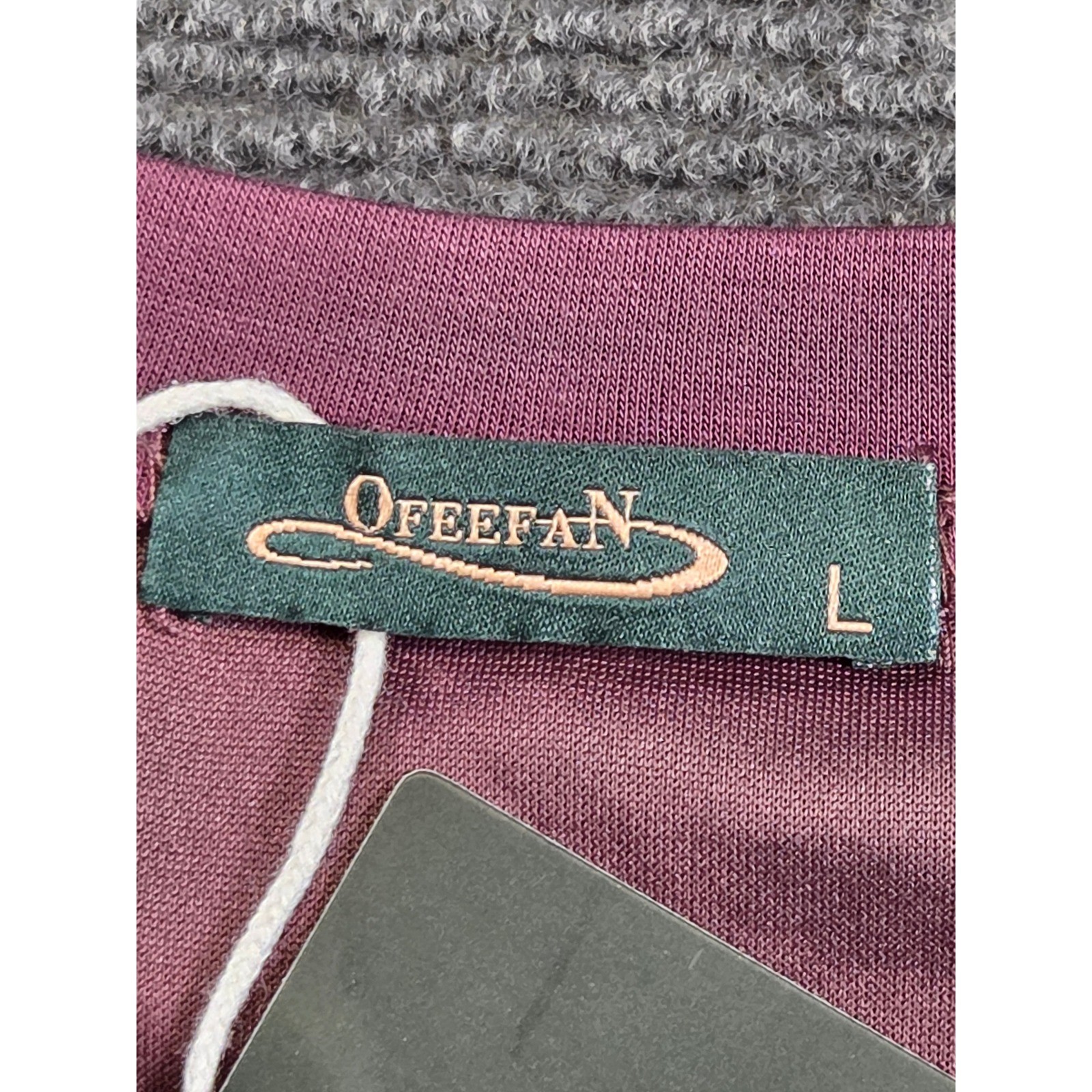 Ofeefan Pocket T-Shirt Women Large Plum Purple Short Sleeve Stretch Top NEW
