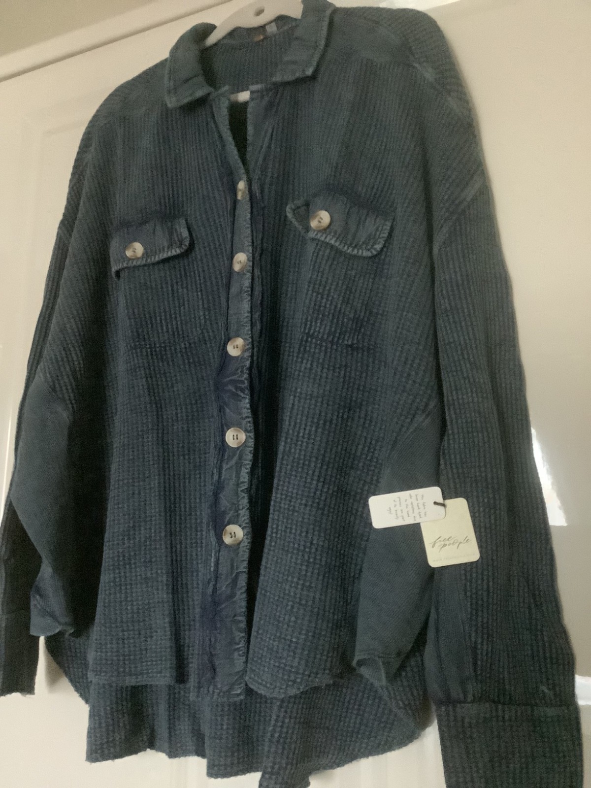FREE PEOPLE FP ONE Scout Waffle SLOUCHY OVERSIZED Jacket/Shacket – X-SMALL – NWT