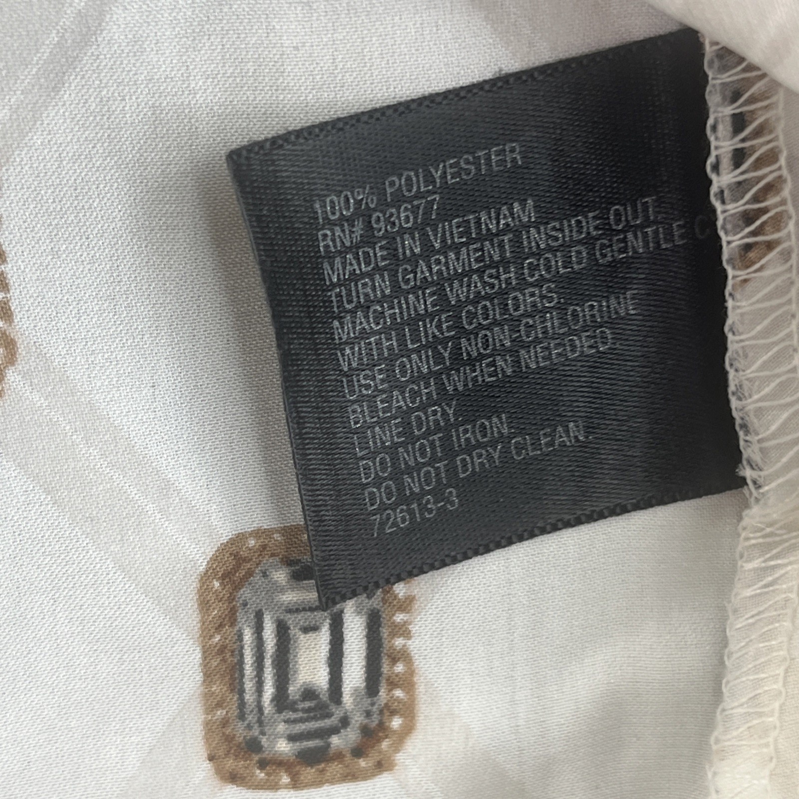 Worthington Womens Blouse XL White Button Up Diamond Pattern Ruffle Puff Sleeve