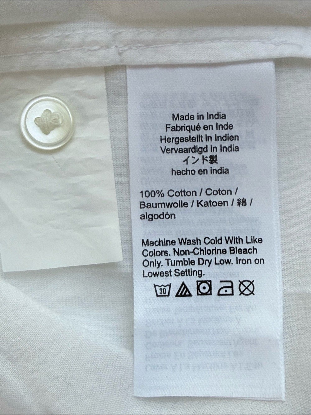 Madewell White High-Neck Lace-Insert Long Sleeve Pintuck Button Down Shirt S NWT