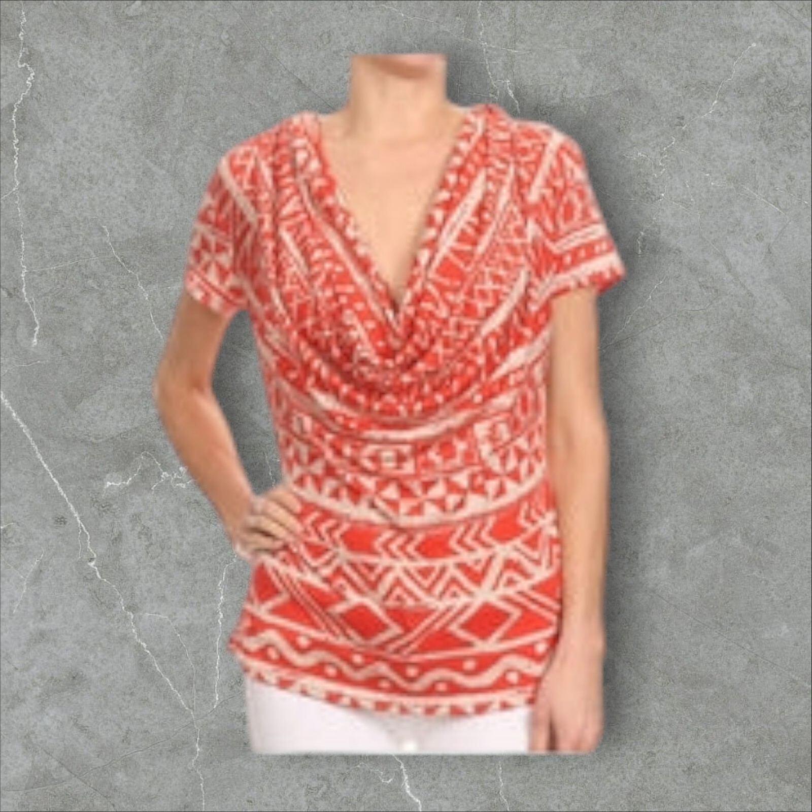 NWT Women’s Fitted Cowl Neck Shirt L-1XL-2XL-3XL Runs small Made in the U.S.A.