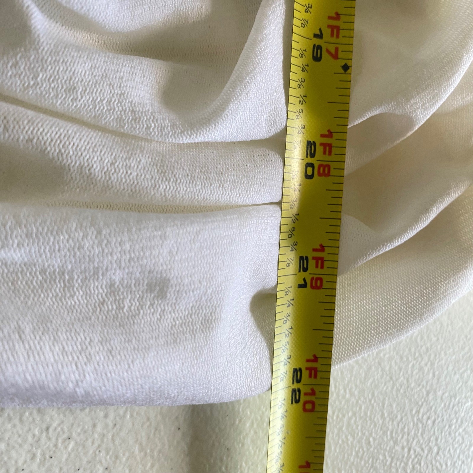 Classiques Entier White Ruched Top Size L Long Sleeve Stretch Balletcore