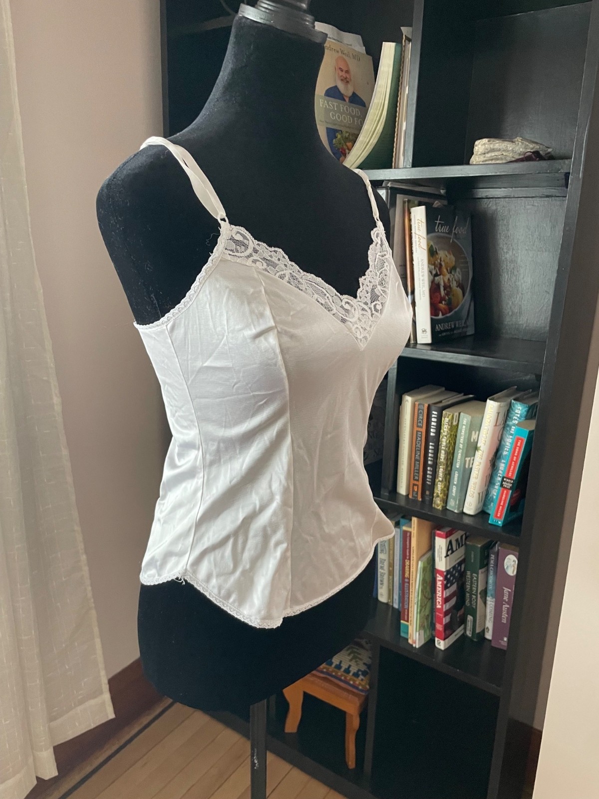 Vintage 70s 80s Montgomery Ward Lace Cami Coquette Fairycore Lingerie Top S