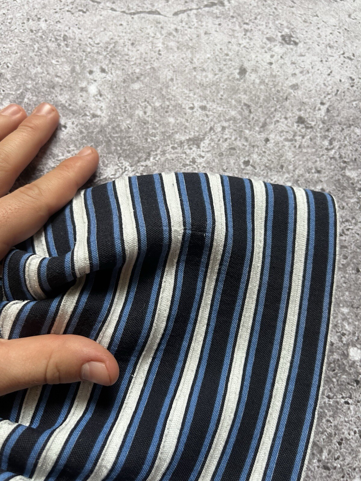 MSGM Milano Striped Ruffle Short Sleeve Top size 42