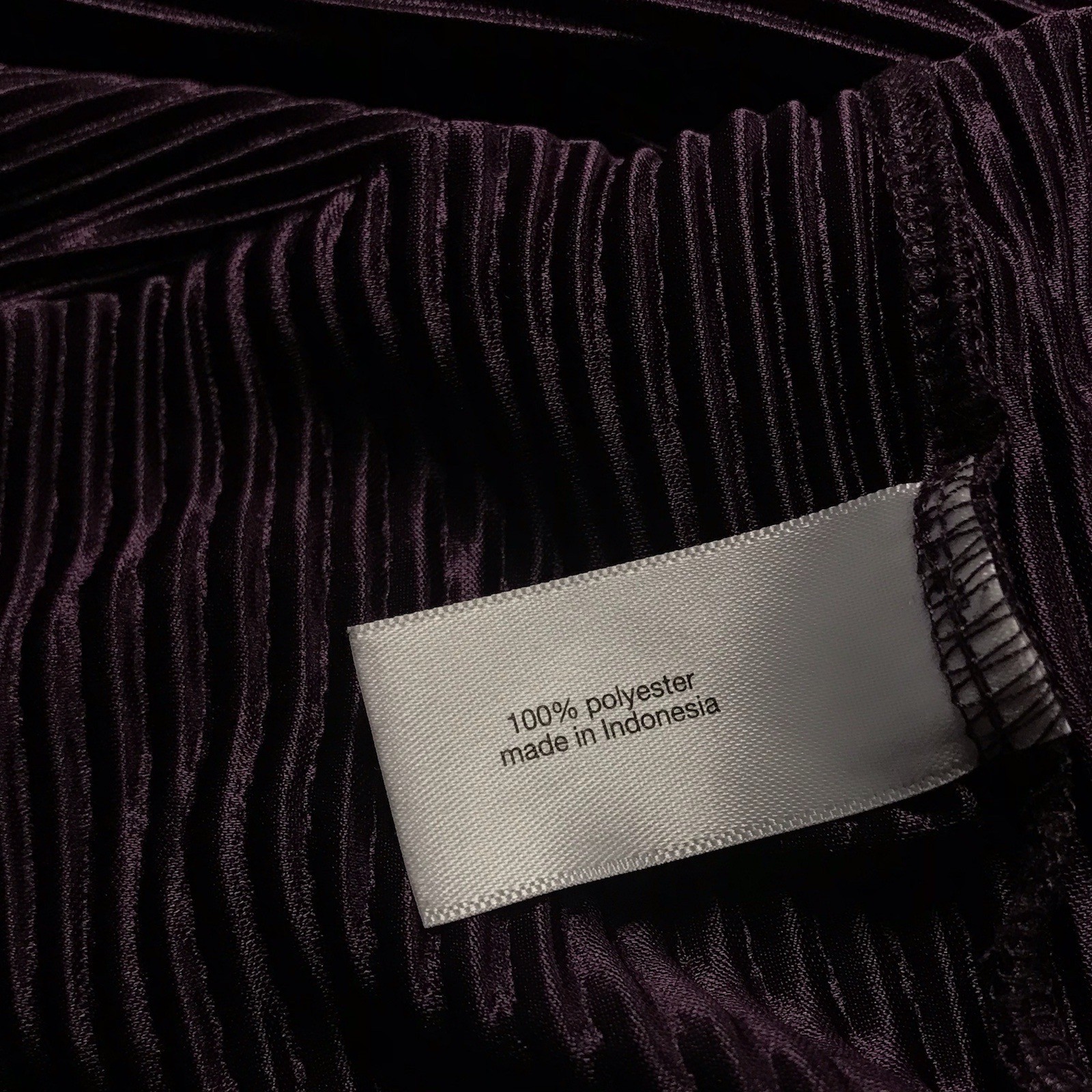 LANE BRYANT DARK PLUM ACCORDION PLEATED SMOCKED WAIST TUNIC V NECK WOMENS 26/28