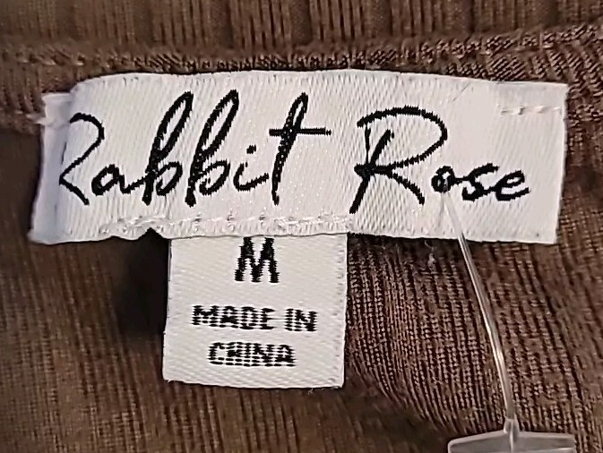 Rabbit Rose Juniors Long Sleeve Vest. Brown. Sz M