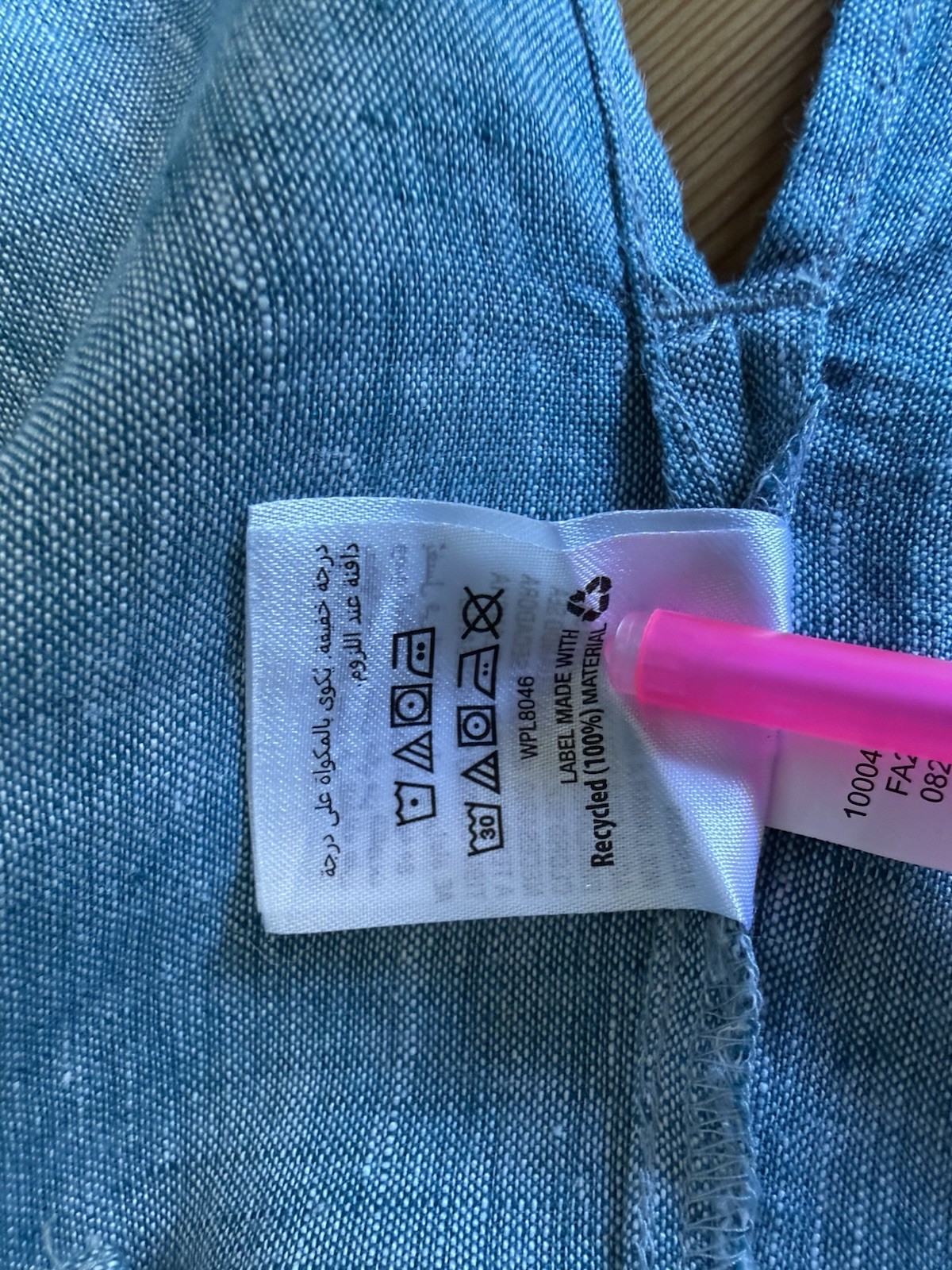New No Tag Charter Club Luxury Women Linen Roll-tab Sleev Button Blue Shirt Sz L
