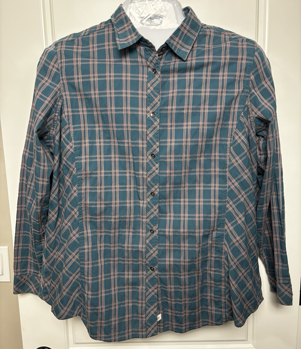 Woolrich Long Sleeve Plaid Button Down Top Shirt- Women’s XL