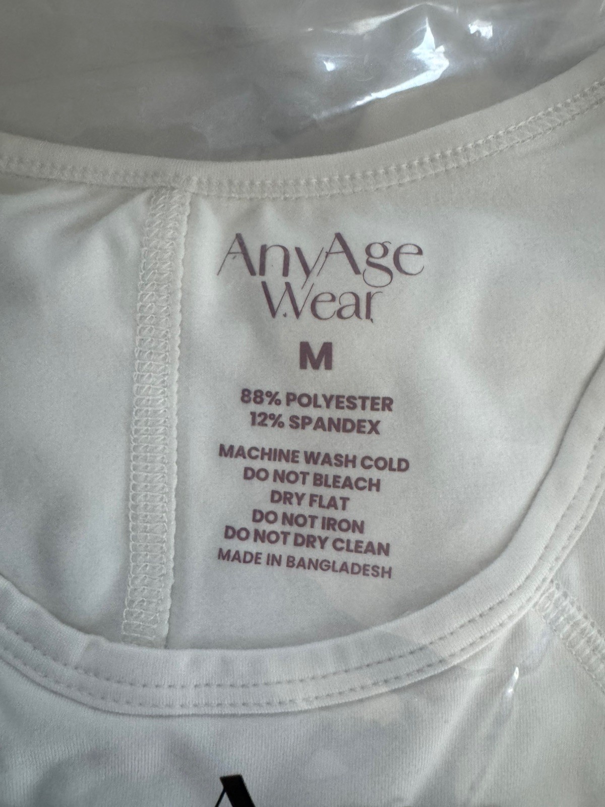 Any Age Anti Muffin Top Flowy White Tank Top Women’s Size M