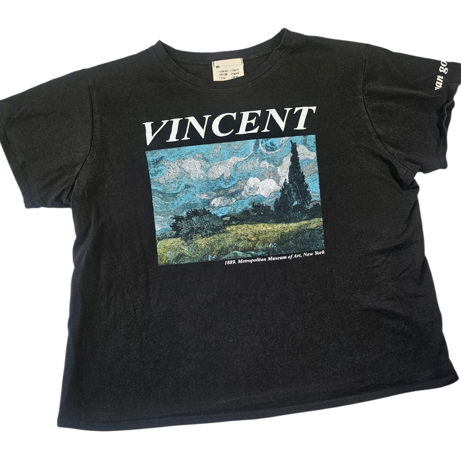 French Pastry Van Gogh Vincent Art Graphic T-Shirt Black XL Met Museum Tee