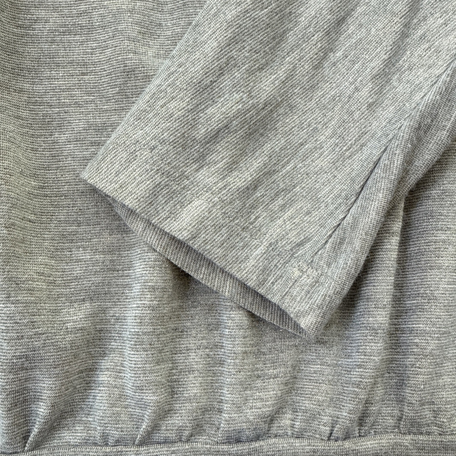 Old Navy Women’s Heather Beige Gold Shimmer Long Sleeve Top Shirt – Small