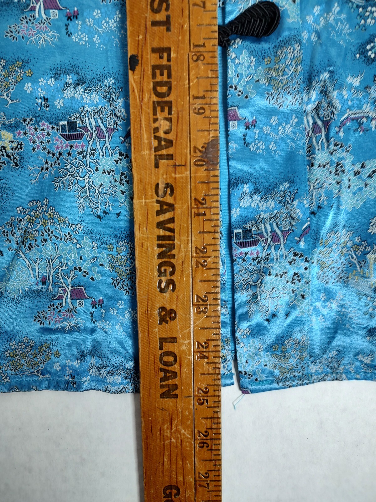 Vtg 90’s Shirt Asian Mandarin Collar Frog Closure Womens Petite/Large Notations