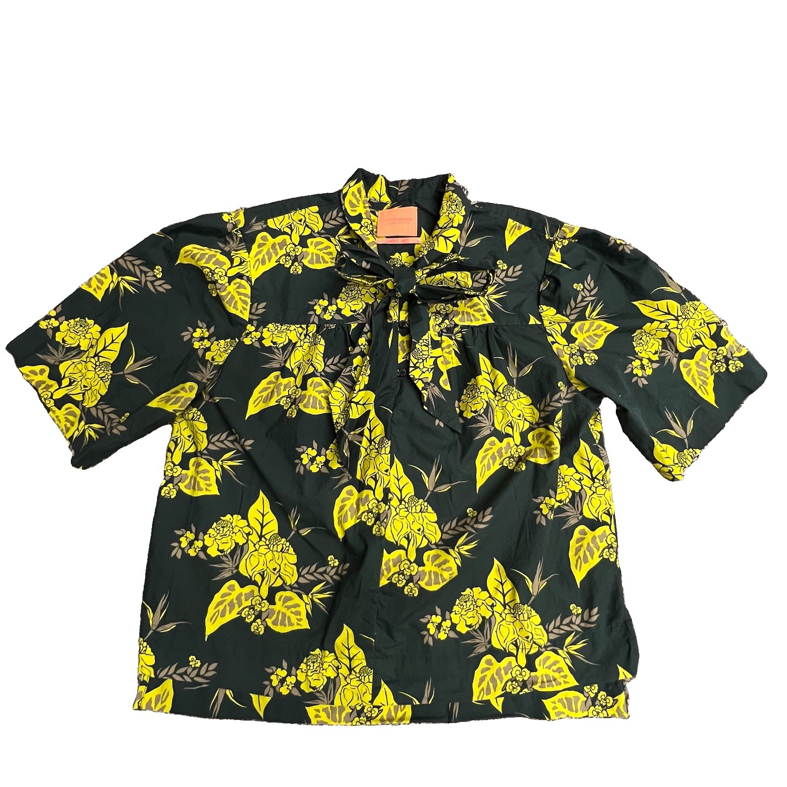scotch & soda Maison scotch cosmic surf womens hawaiian floral cotton blouse L