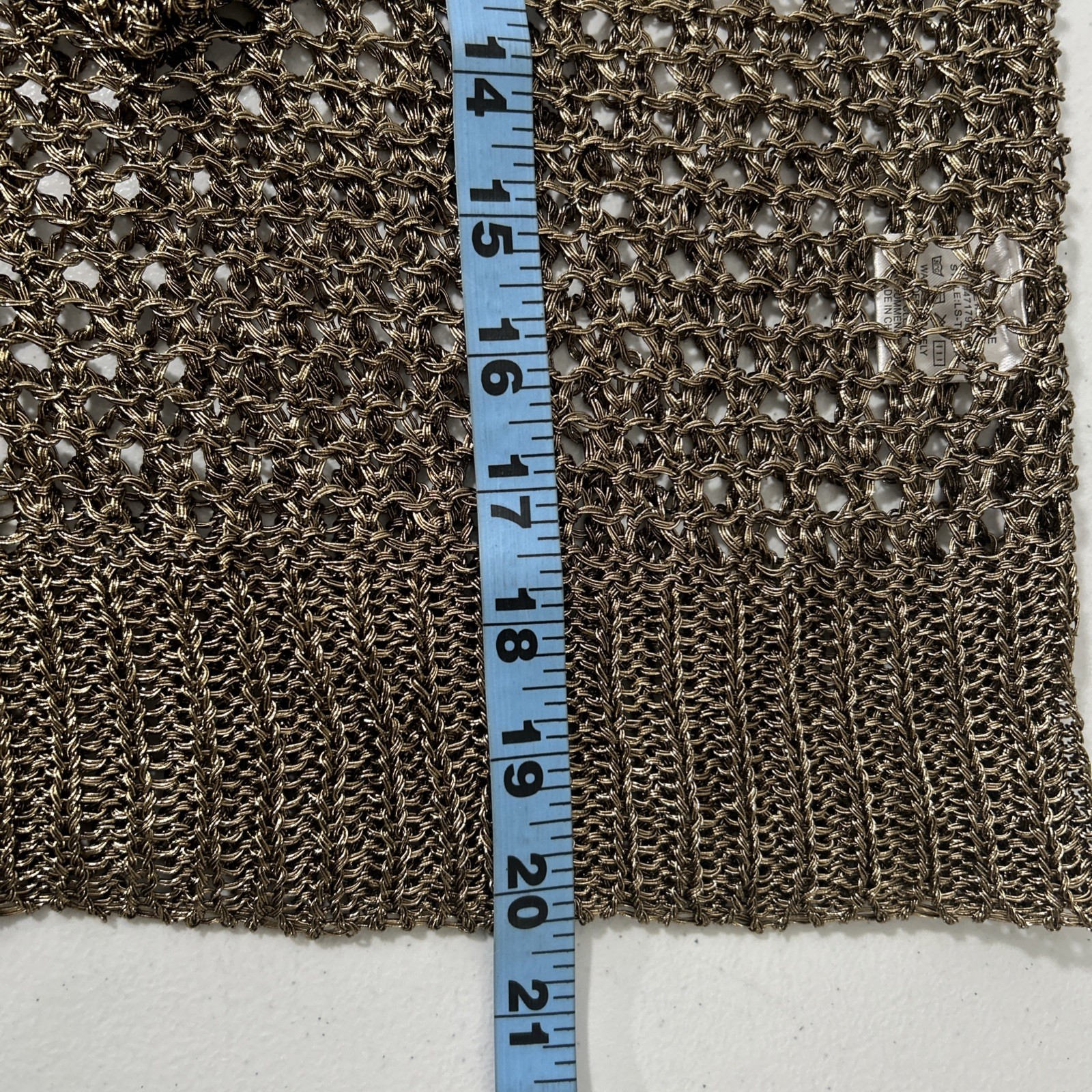 Love Sen Top Women S/M Metallic Fishnet Beach Granola Boho Cutaway Festival Y2K