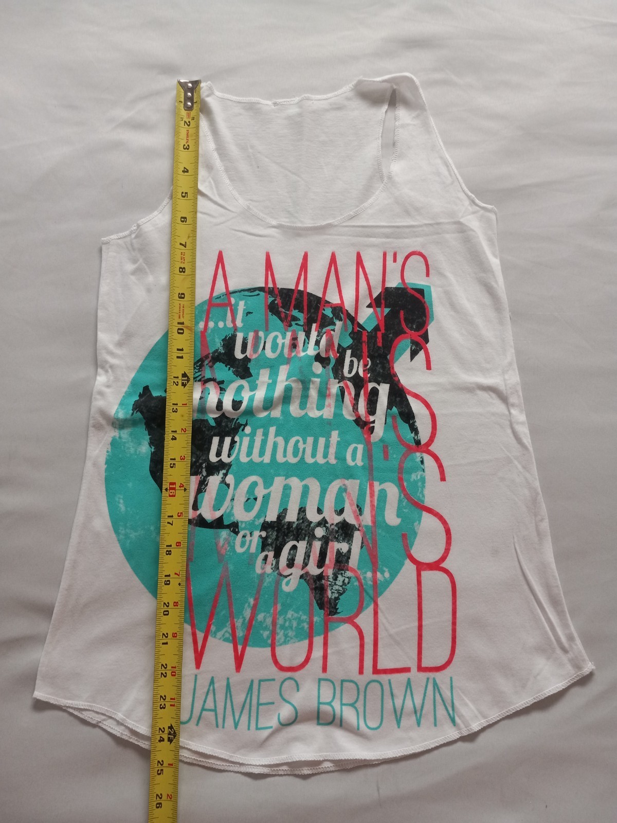 James Brown It’s A Mans World – Women’s Tank Top T-shirt White See Measurements