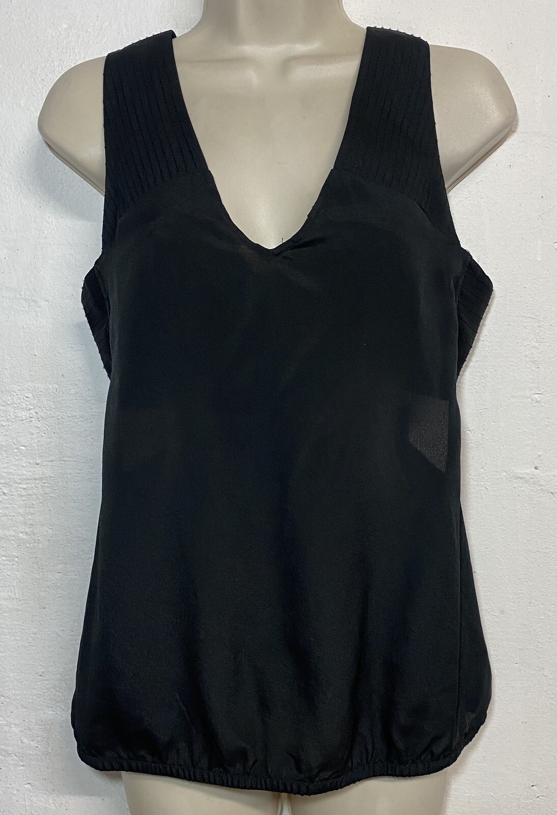 NWT Express Small Tank Top Black Side Cut Out Sleeveless V-Neck