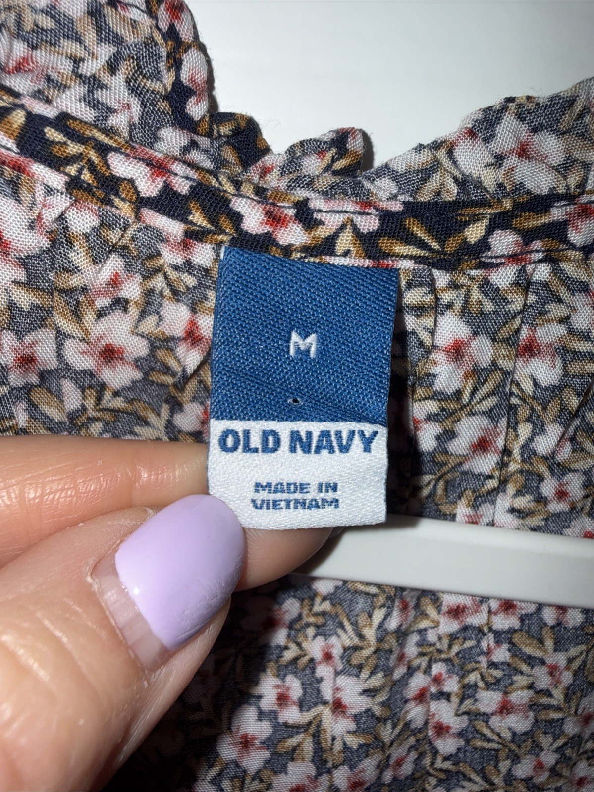 Old Navy Women’s M Long Sleeve Pullover Peasant Bohemian Ditsy Floral Blouse