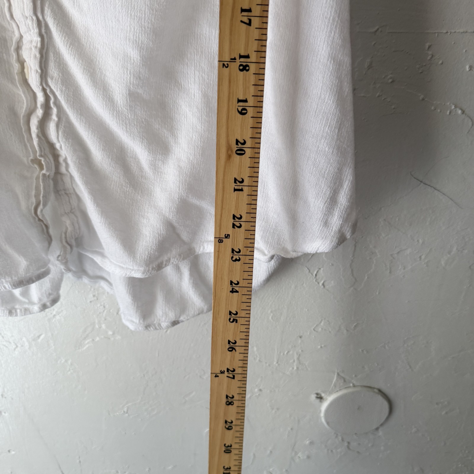 Silence + Noise Shirt Womens Medium Button Front Short Sleeve Cottage Peasant